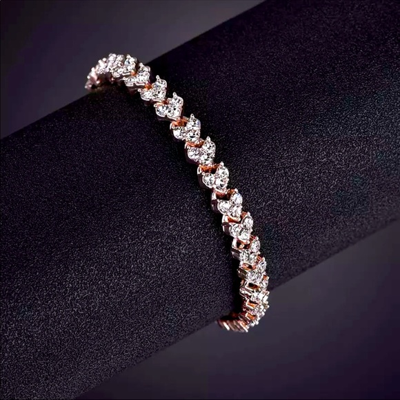 💙Glitter Rose Gold Plated Bracelet - Picture 2 of 4